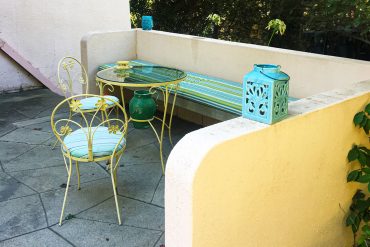 Patio with table and chairs