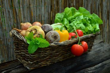 Basket of fresh vegetables