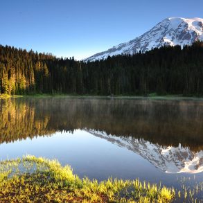 Mount Ranier and the reflection of Mount Ranier