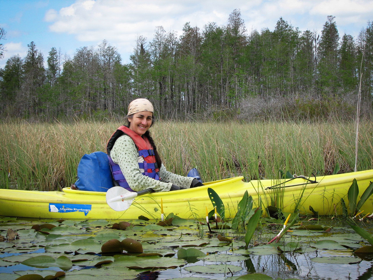 Janisse Ray in kayak