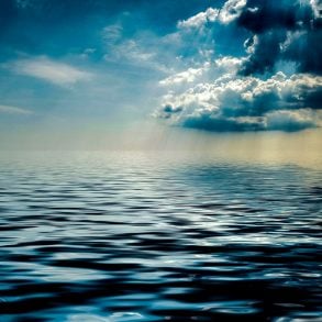 Ocean waves and clouds