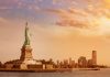 Statue of Liberty at sunset