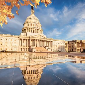 U.S. Capitol in autumn