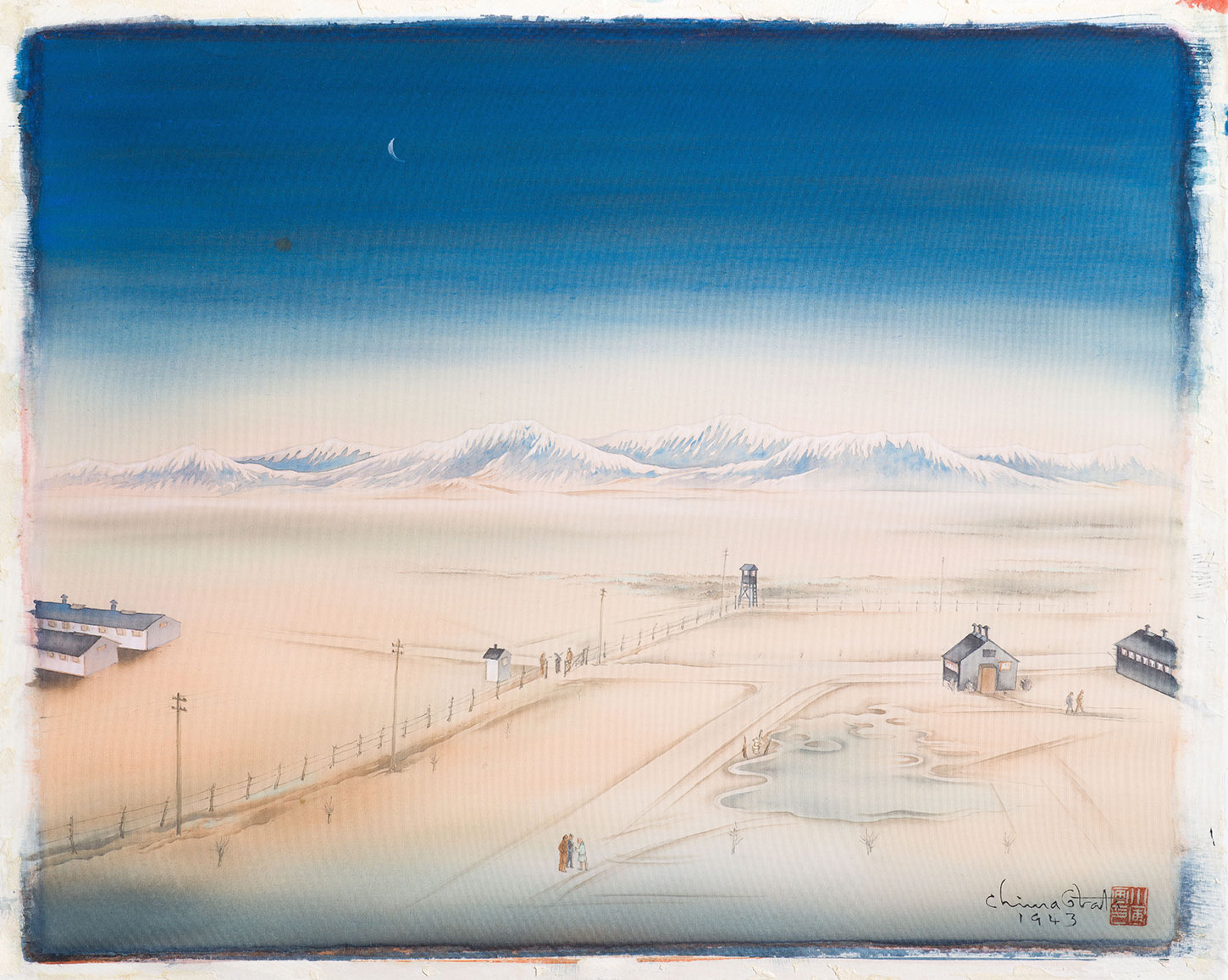 New Moon from the Chiura Obata collection of the Topaz Museum, Delta, Utah