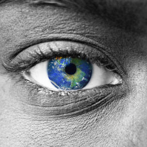 Earth in the eye