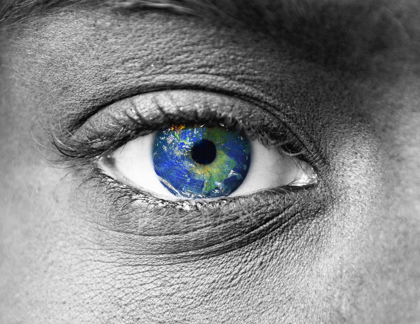 Earth in the eye