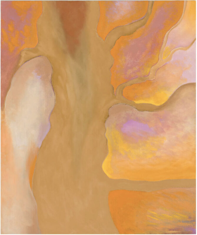 Tan, Orange, Yellow, Lavender, by Georgia O'Keeffee