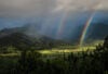 Rainbow in green valley