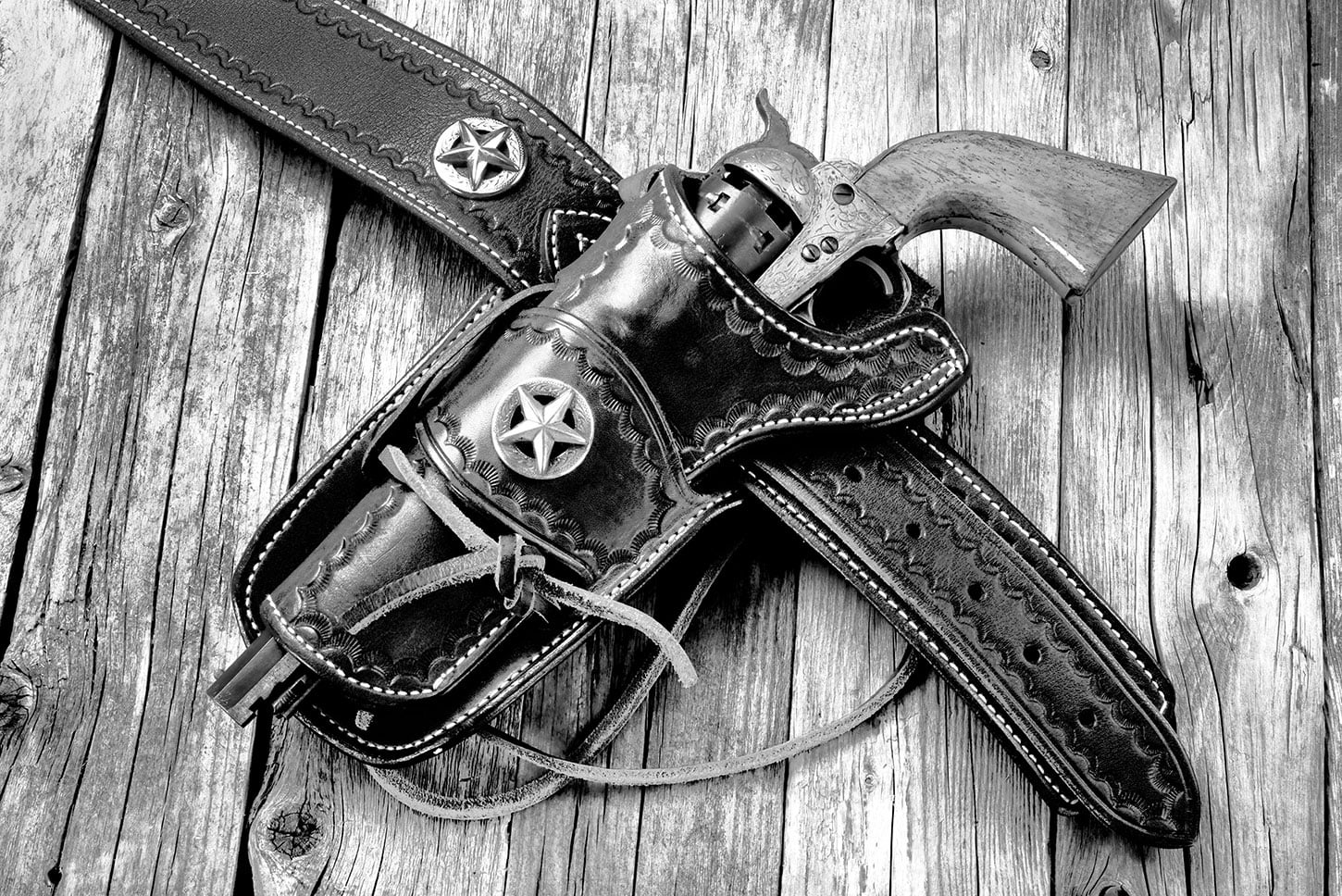 Old West revolver and holster