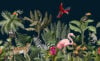 Illustration of jungle animals at night