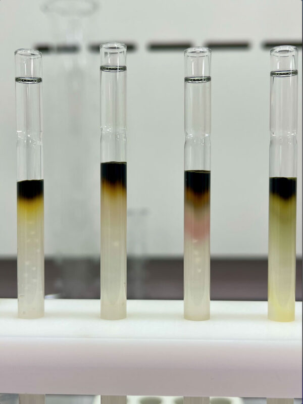 Closer view of column chromatography