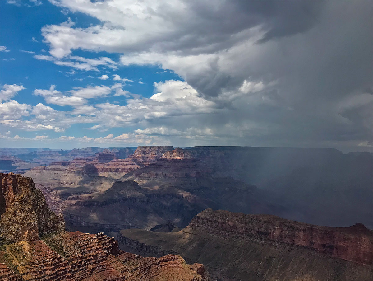 Monsoon over the Grand Canyon.