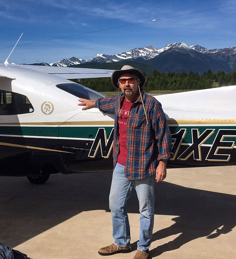David Gessner and Ecoflight plane