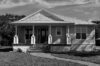 Black and white photo of house