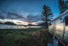 Airstream next to the coast