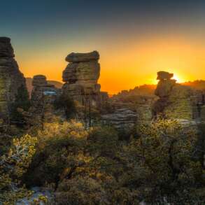 Chiricahua National Monument at sunset