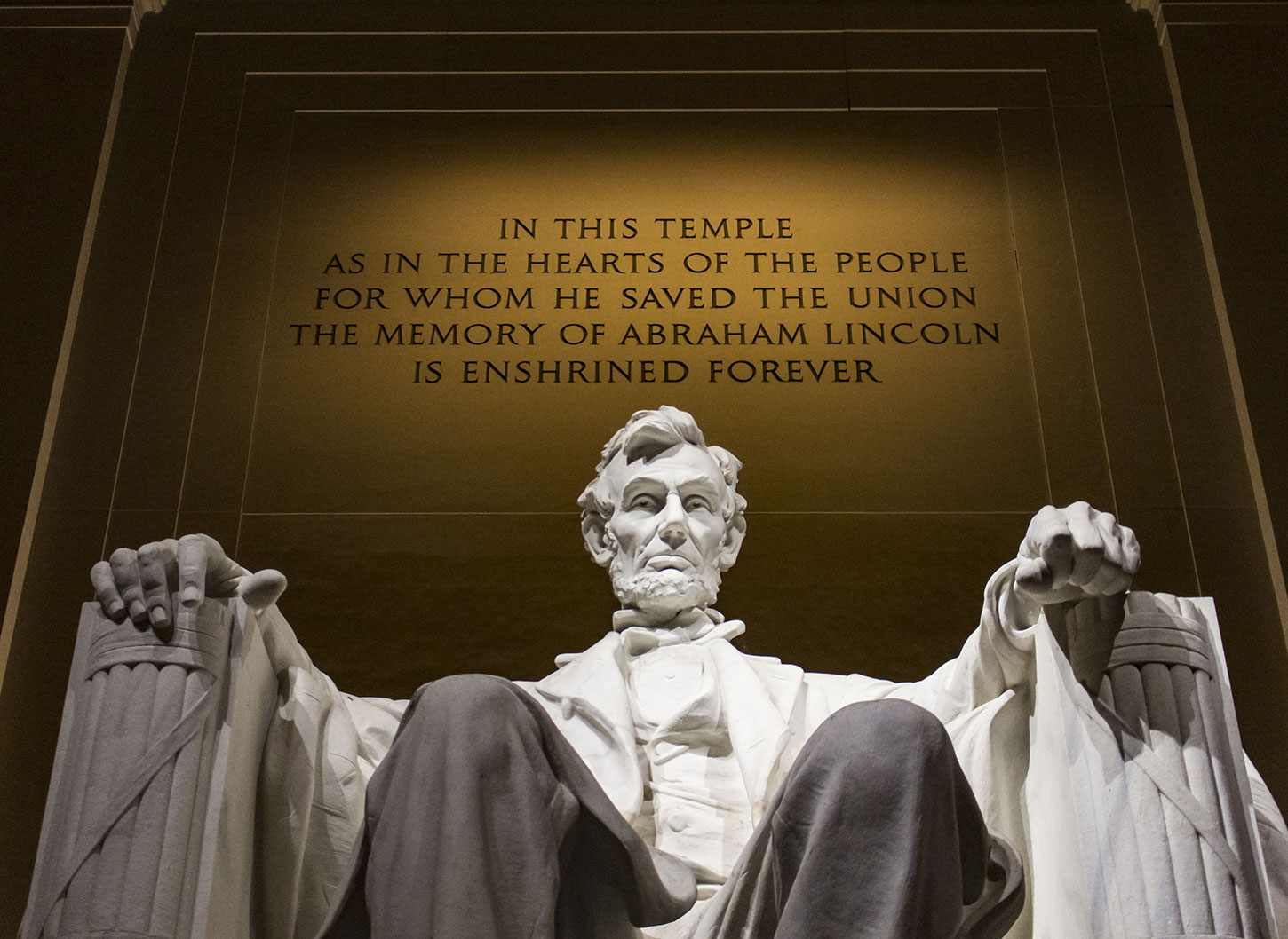 Abraham Lincoln statue in the Lincoln Memorial