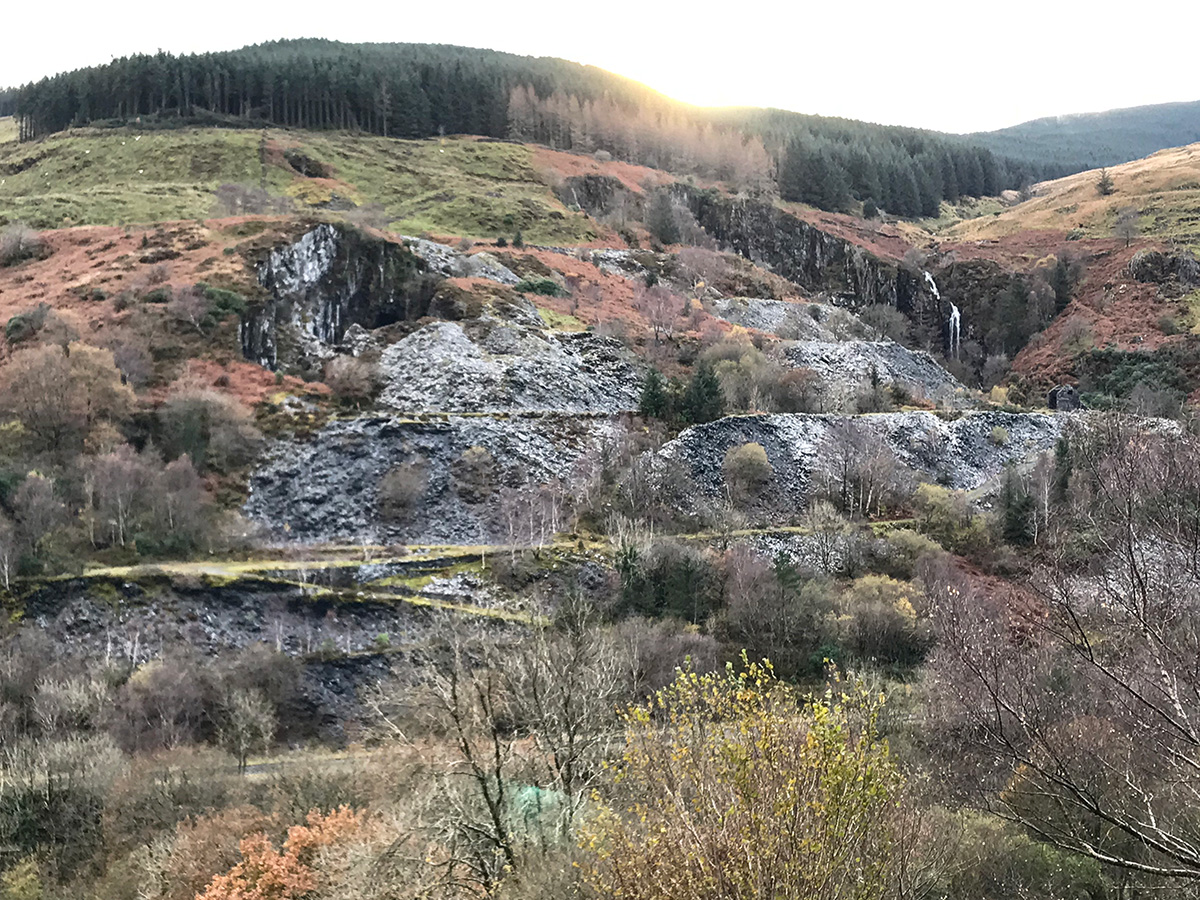 A privately owned slate mine that closed in the 1960s
