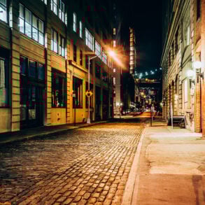 Brooklyn street at night