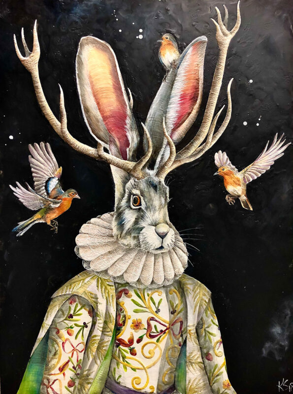 Jackalope art by Kari Serrao