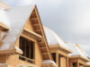 Snow on new home construction