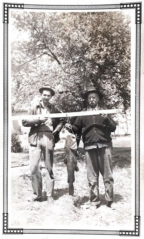 The author's grandfather and a fishing buddy
