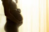 Silhouette of pregnant woman