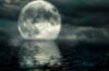 Moon over ocean