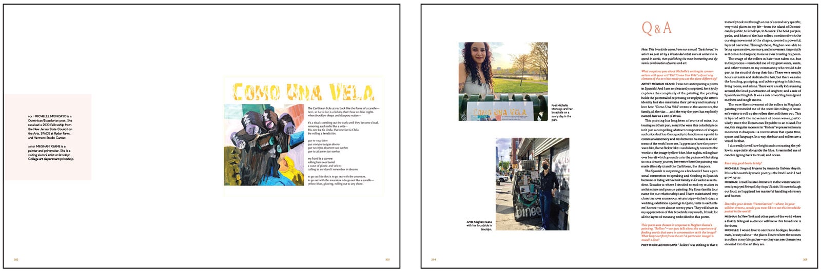 Example from Broadsided Press: Fifteen Years of Poetic / Artistic Collaboration, 2005–2020