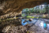 Cave and stream in Gila Wilderness