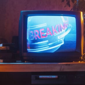 Breaking news on old TV