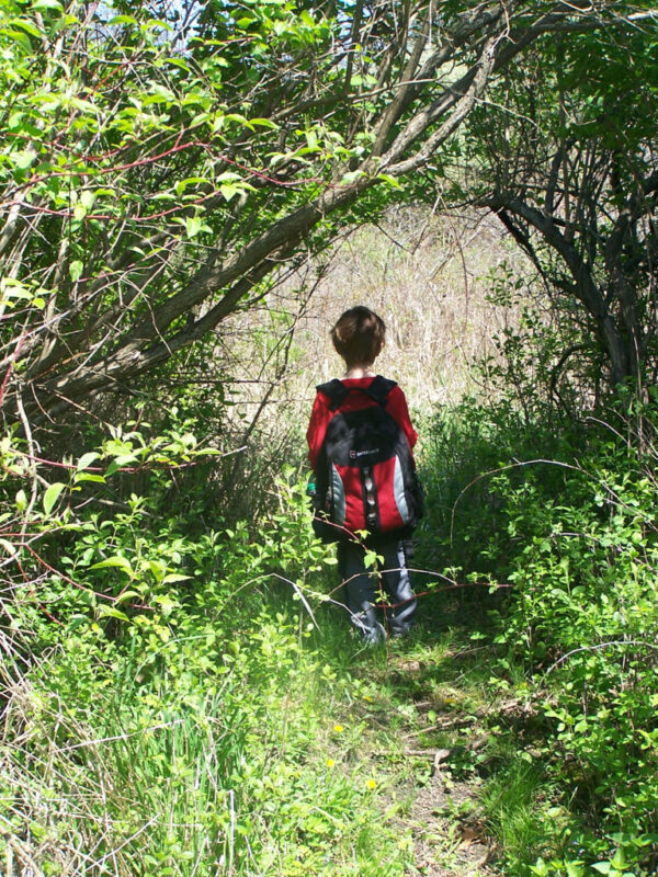 Child hiking