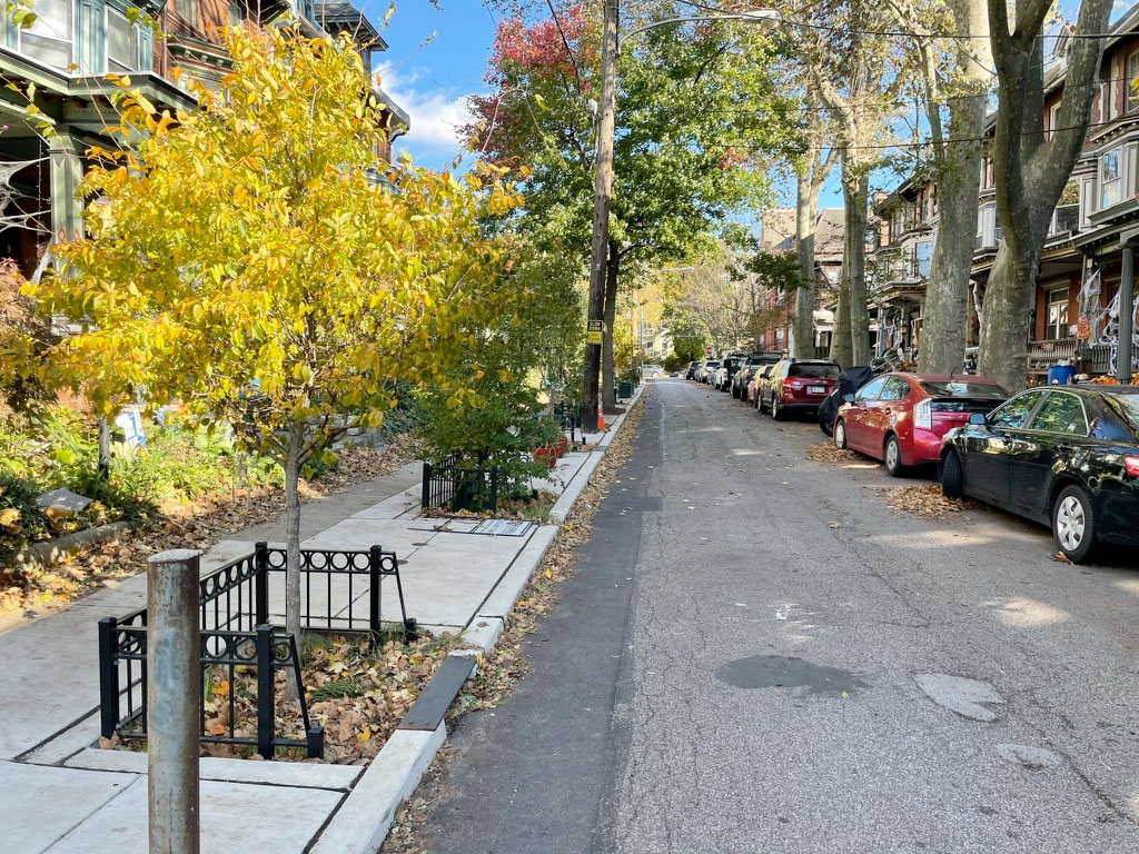Osage Avenue in fall