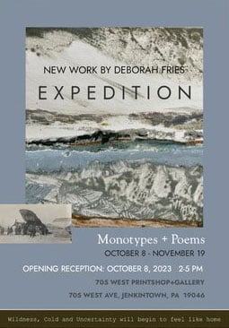 Expedition: Monotypes + Poems, by Deborah Fries