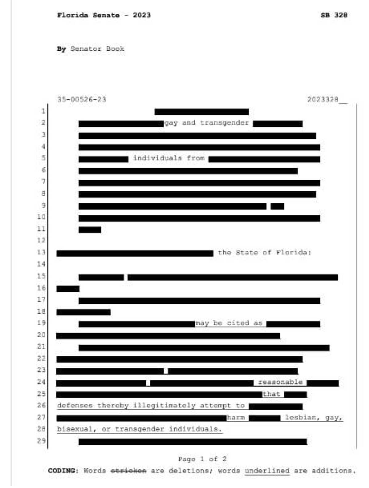 Poem Page 1: Florida Senate - 2023 SB 328