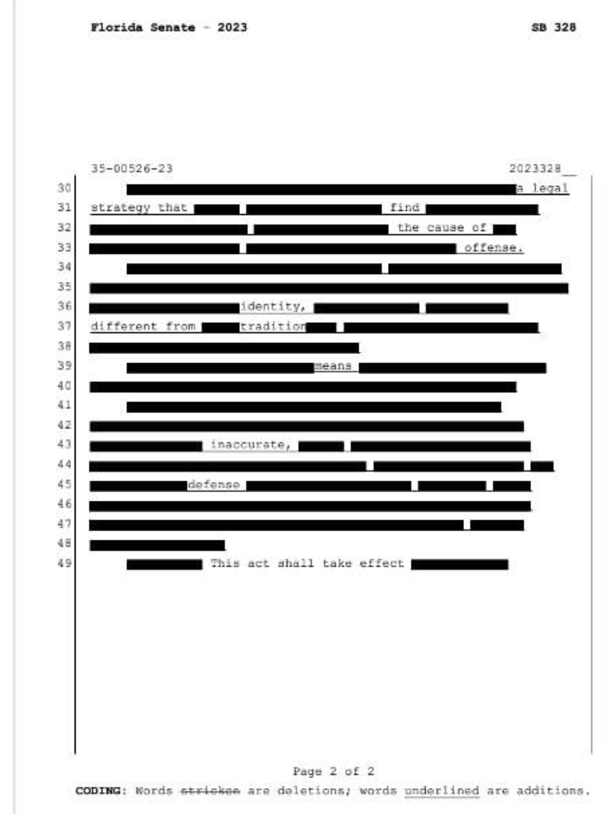 Poem Page 2: Florida Senate - 2023 SB 328