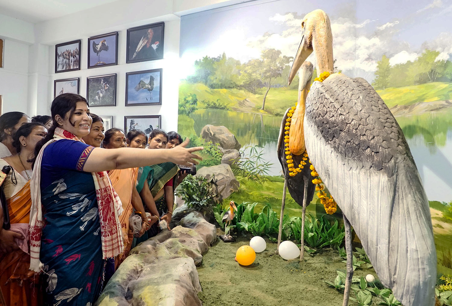 Purnima Devi Barman at exhibition