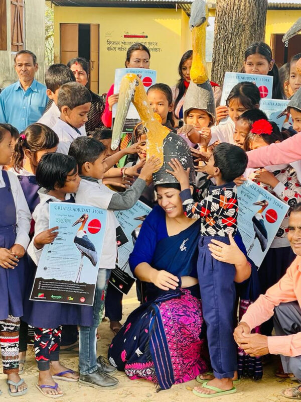 Purnima Devi Barman with children