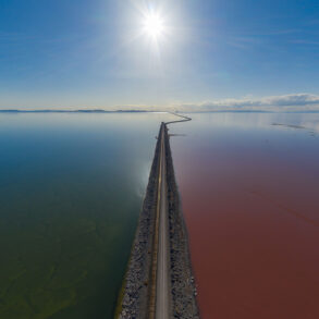 Great Salt Lake causeway
