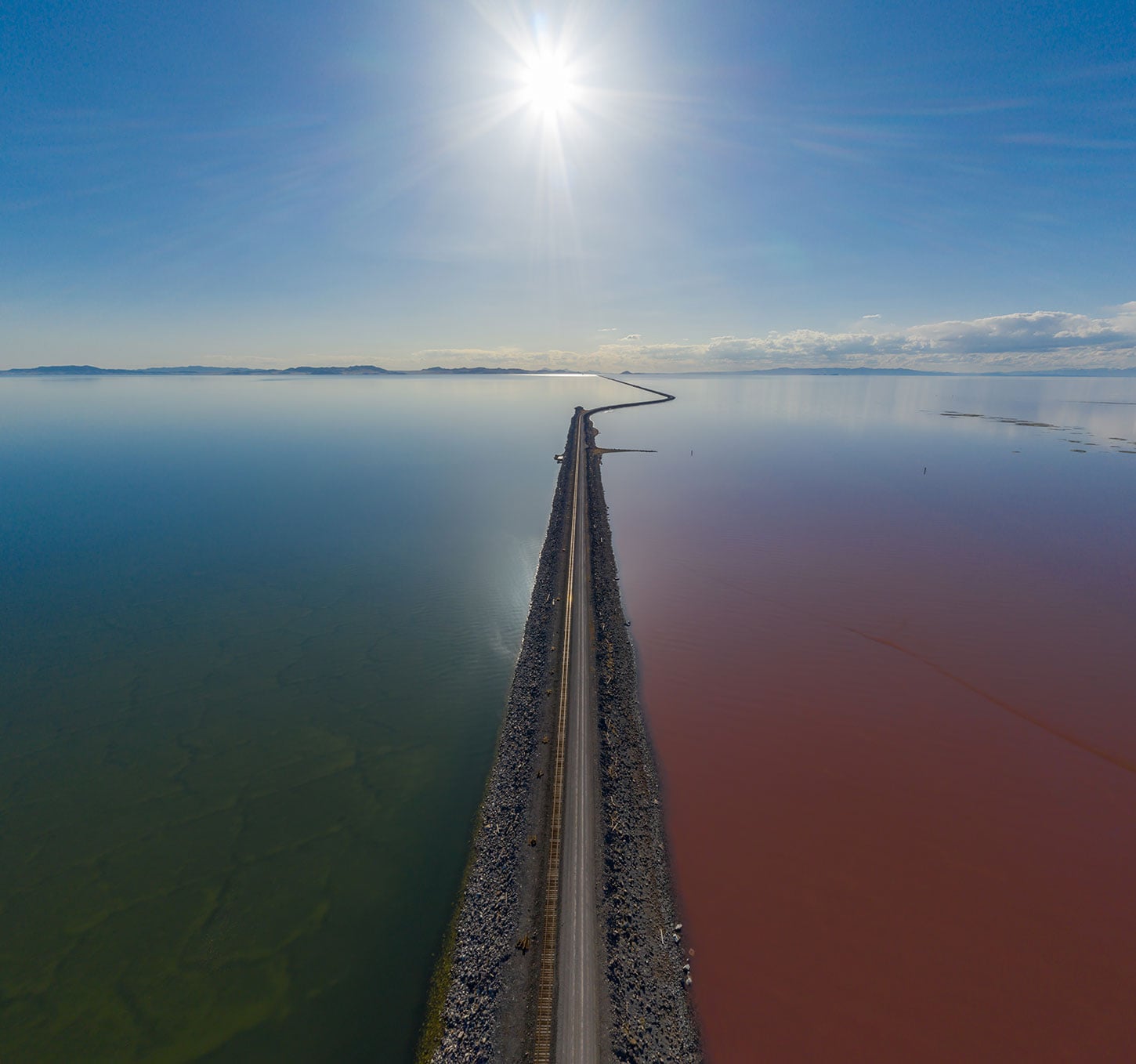 Great Salt Lake causeway