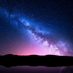 Milky Way above hills