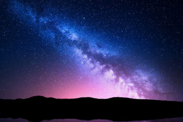 Milky Way above hills