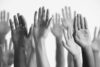 Raised hands