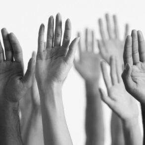 Raised hands