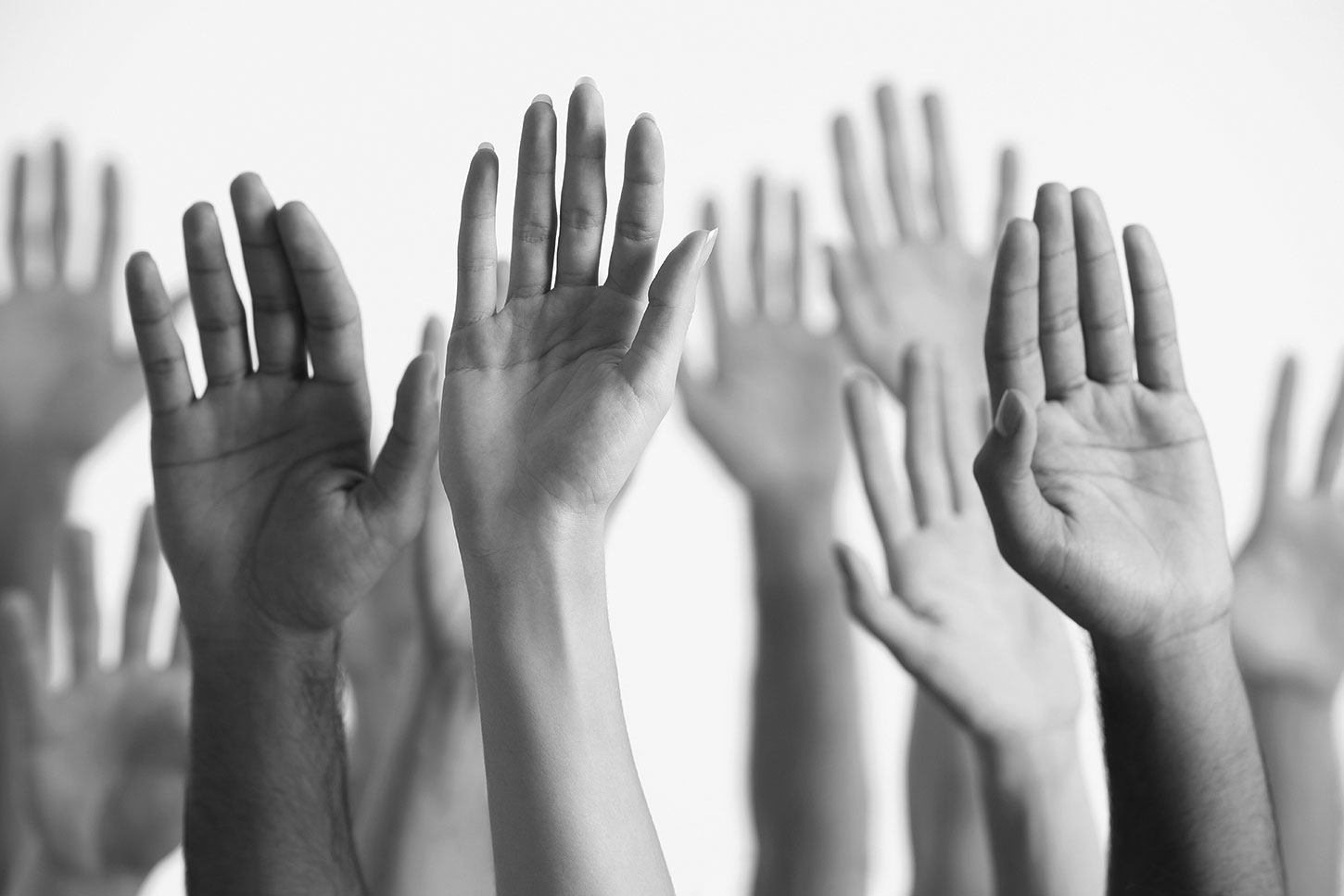 Raised hands