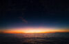 Evening with starry sky over the sea