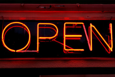 Neon OPEN sign