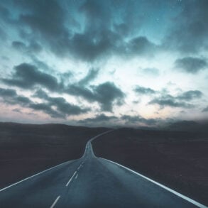 Illinois highway at evening