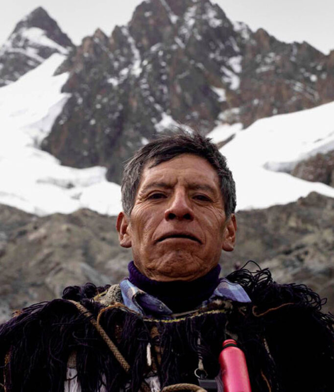 Ukuku with disappearing Qolqepunku Glacier in 2009. Photo by Jorge Vera.