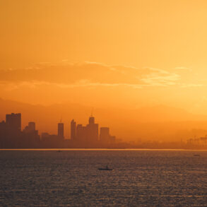 Sunrise over Manila Bay and Metro Manila